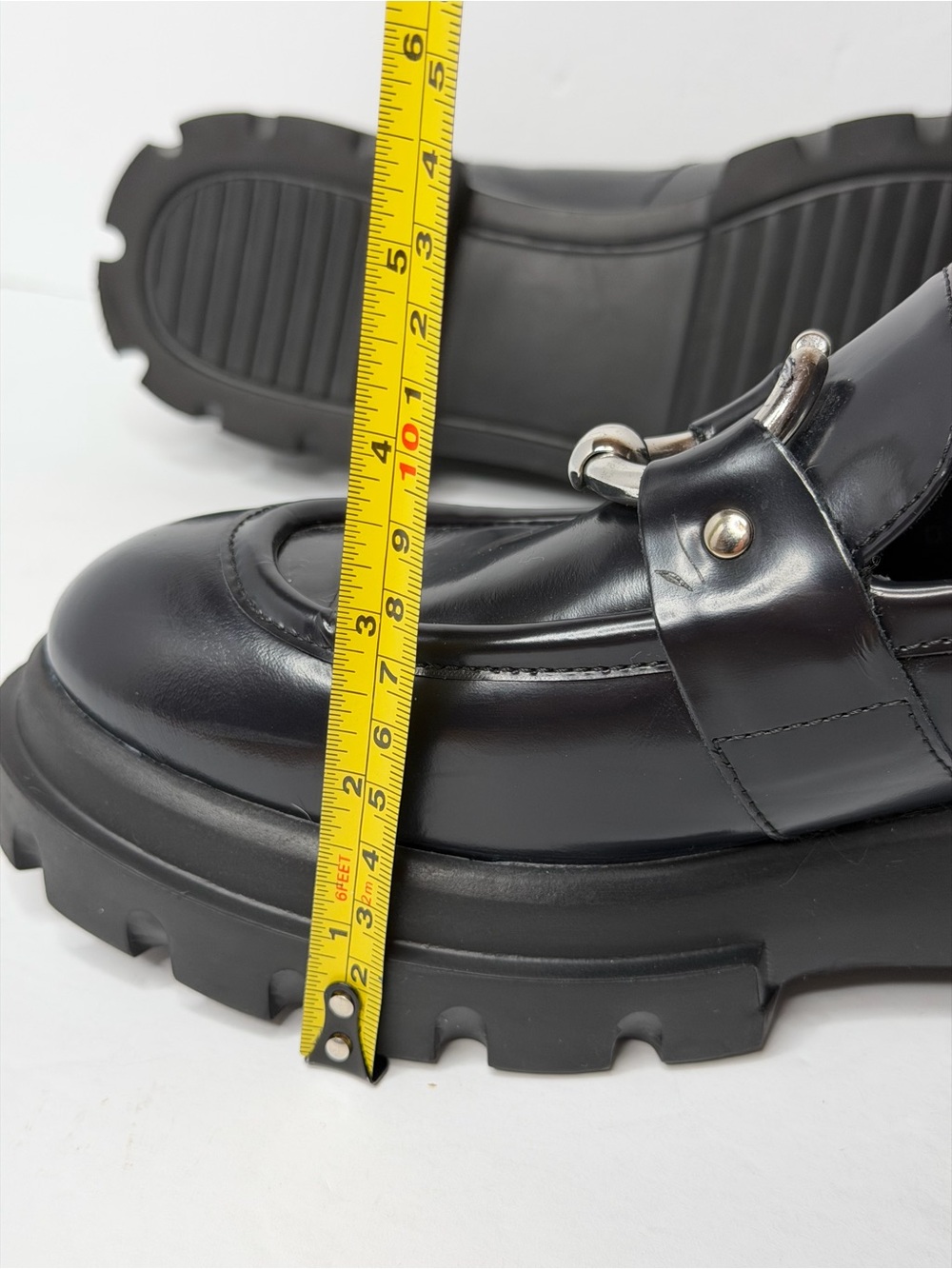 AGL Monique chunky sole leather loafers in black leather Women's EU 39/ 8.5-9 US - Picture 12 of 15